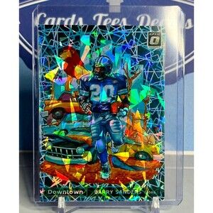 Barry Sanders Detroit Lions Custom Holographic Downtown Sanders Optic Holo Card